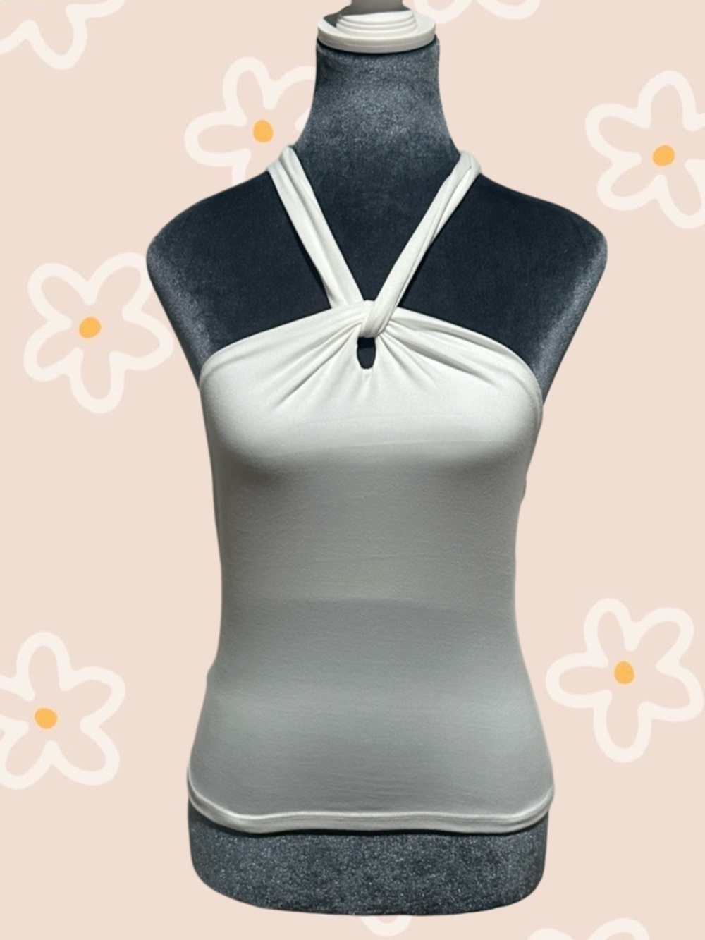 gaze White Halter Top